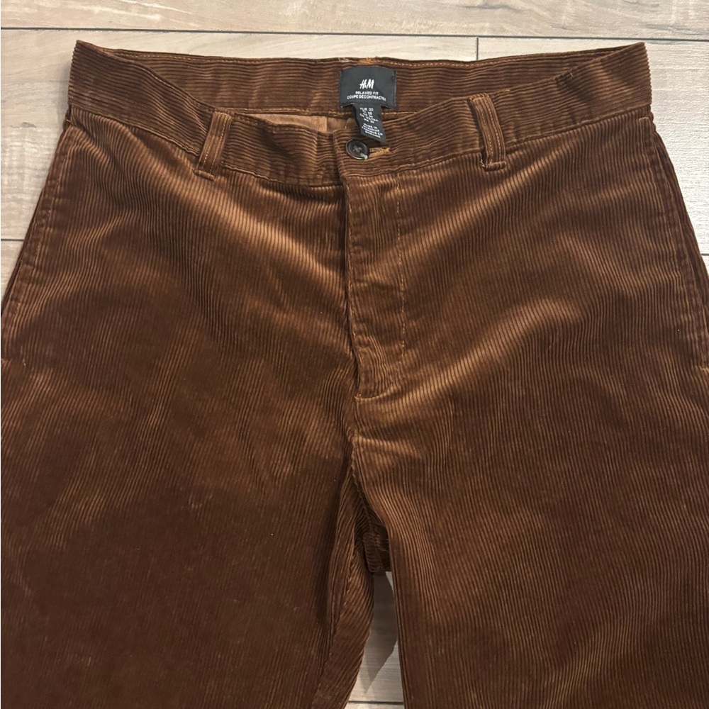 H&M Men’s Dark Brown Corduroy Trousers